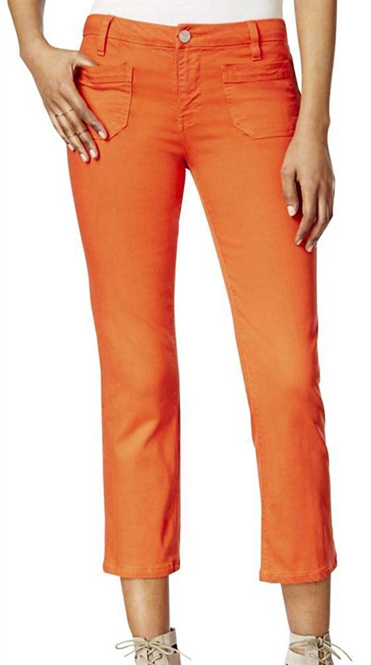 NEW SANCTUARY women's classic rise bootcut jeans in orange